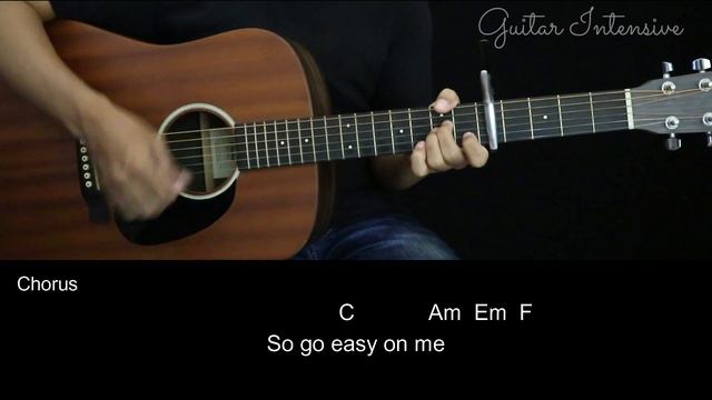 Easy On Me - Adele | EASY Guitar Tutorial with Chords / Lyrics смотреть онлайн