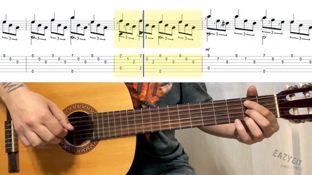 Этюд ми минор / Валерий Калинин / Юный гитарист / Study in e minor / Valeriy Kalinin / Ноты / TAB's смотреть онлайн