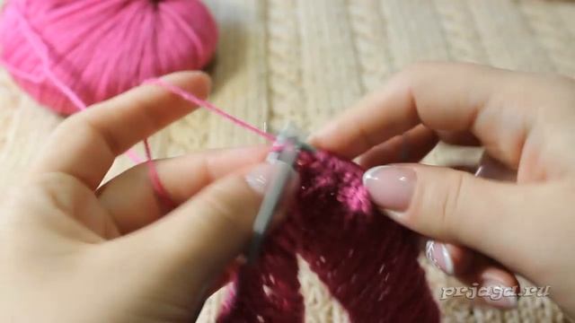 Детский берет спицами с объемным цветком - часть 1 смотреть онлайн