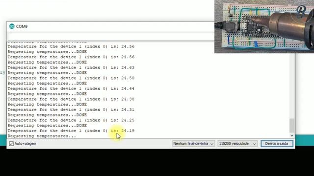 DS18B20 com ESP8266 смотреть онлайн