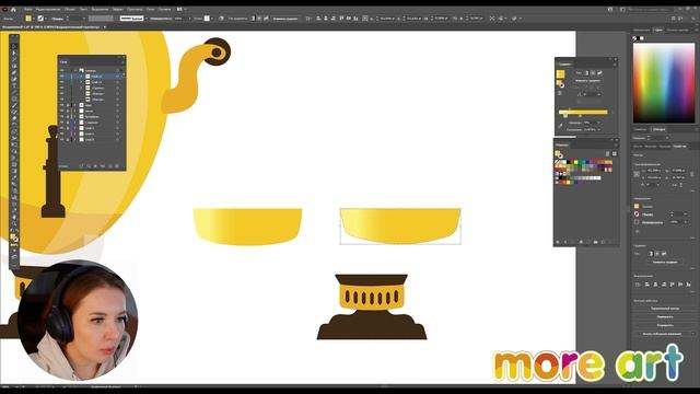 Рисуем баблы с самоваром в иллюстраторе / Курс «Adobe Illustrator для начинающих» от more-art.ru смотреть онлайн