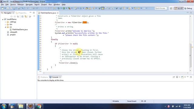 Example of FileWriter constructor accepts file object | Java IO | Java Tutorial смотреть онлайн