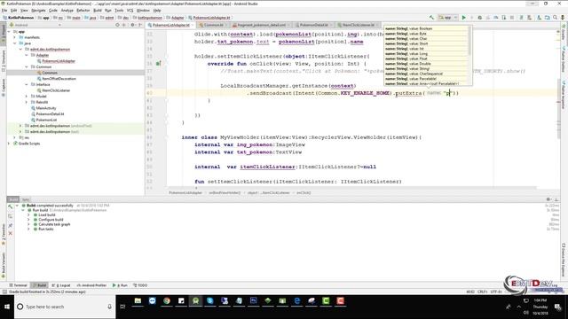 Kotlin Android Tutorial - Pokemon List App part 2 From Pokemon List to Pokemon Detail смотреть онлайн