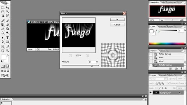 Tuto - Tutorial photoshop cs2 Letra de fuego. смотреть онлайн
