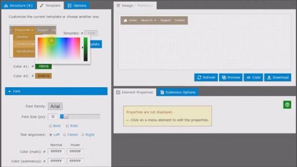 Drop Down Menu Generator - Overview