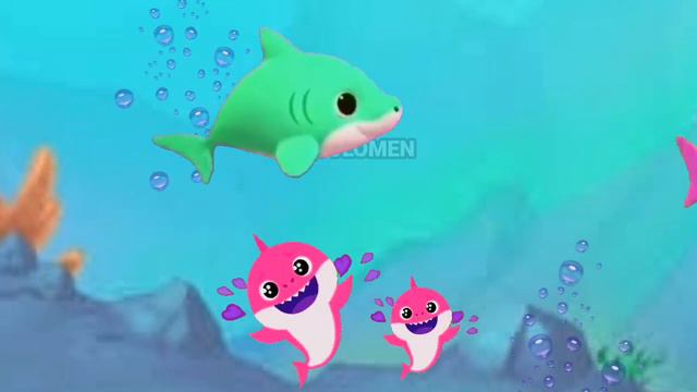 Dance Baby Shark kids at Ocean with Dolphin octopus colors fish, Nursery rhymes part 249 смотреть онлайн