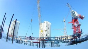 монтаж башенного крана SCM F0/23B / Tower crane montage