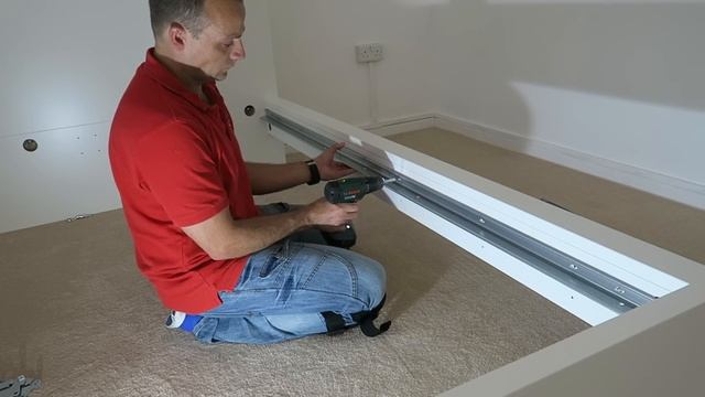 Ikea MALM Bed frame assembly with 4 storage boxes White/luröy смотреть онлайн