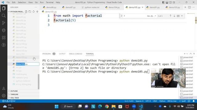 Factorial program in Python, __name__ and __main__ in python | #24 смотреть онлайн