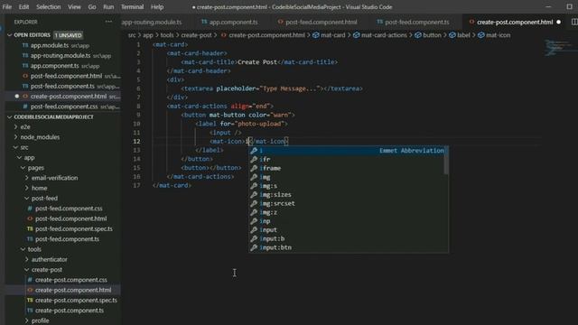 Angular Project 1: Building a Social Media Site Part 7: Create Post Component смотреть онлайн