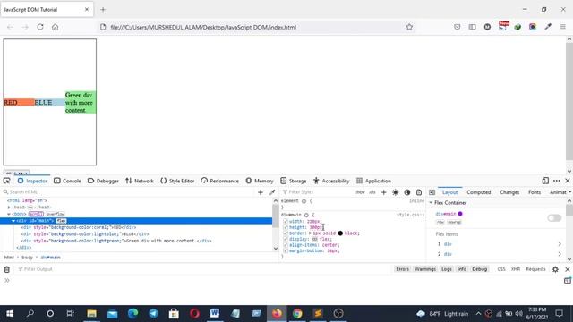 JavaScript DOM Tutorial CSS Style Object alignItems Part 11 смотреть онлайн