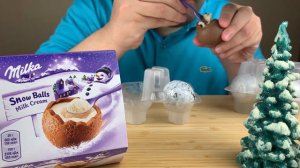 ASMR MILKA CHOCOLATE SNOWBALLS CHRISTMAS PARTY (Eating Sounds) Mukbang NO TALKING