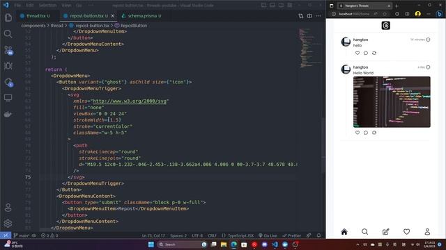 Build a Fullstack Threads Clone, With Next.js 13, Shadcn UI, Typescript, Tailwind CSS | No Talking смотреть онлайн