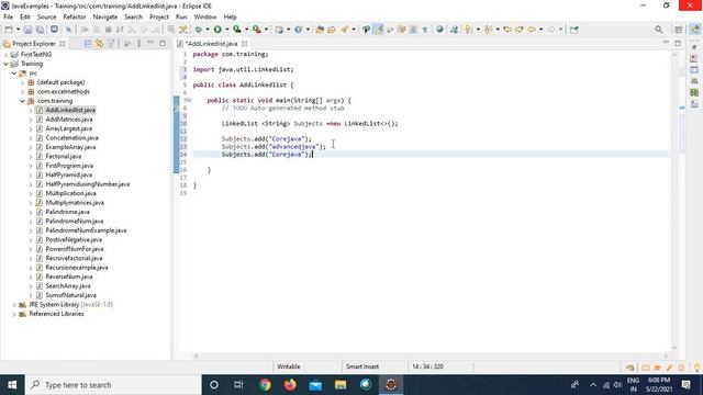 30. Core Java - Write a Program to add elements to Linked List смотреть онлайн