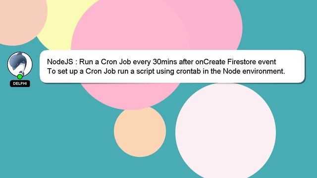 NodeJS : Run a Cron Job every 30mins after onCreate Firestore event смотреть онлайн