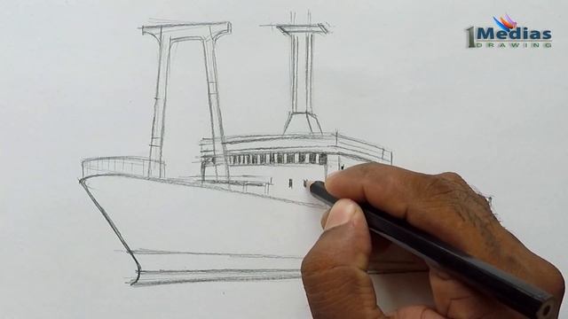 How to draw A Ship Step by Step. смотреть онлайн