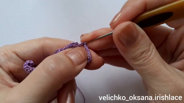 Веточка из листьев и блок-столбиков крючком. Ирландское кружево. Irish lace смотреть онлайн