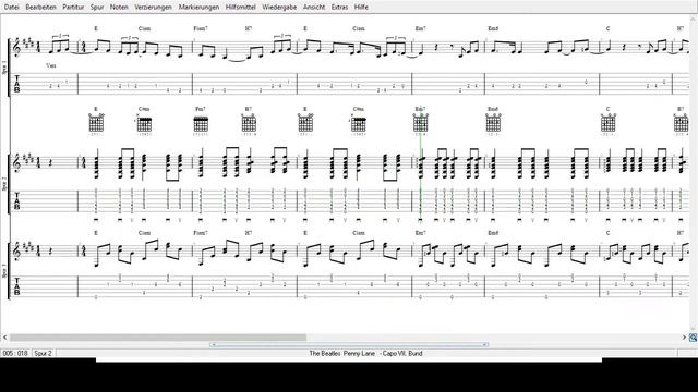 The Beatles - Penny Lane - Tabs смотреть онлайн