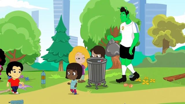 Groovy the Martian - Lunchbox challenge at school! Learn to eat healthy fruits and veggies смотреть онлайн
