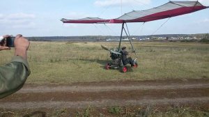 самодельный мотодельтаплан(первая пробежка)