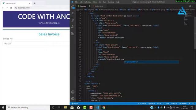 Build An Invoice App in Vue3 | Vue3 Beginner Tutorial part 2 смотреть онлайн