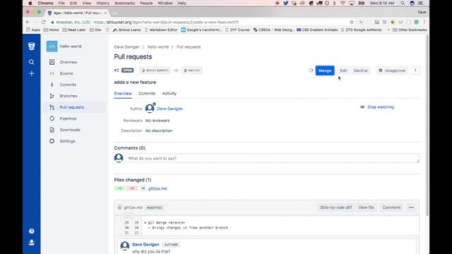 GIT - Pull Request & Merging смотреть онлайн