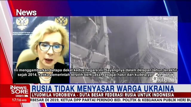 Ibu Duta Besar Lyudmila Vorobieva untuk iNews (05032022)꞉ Rusia Tidak Menyasar Warga Ukraina смотреть онлайн