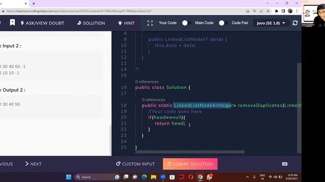 Eliminate duplicates from LL || important question || LinkedList || java смотреть онлайн