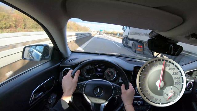 MERCEDES-BENZ CLA 180 TOP SPEED POV DRIVE ON GERMAN AUTOBAHN (NO LIMIT)