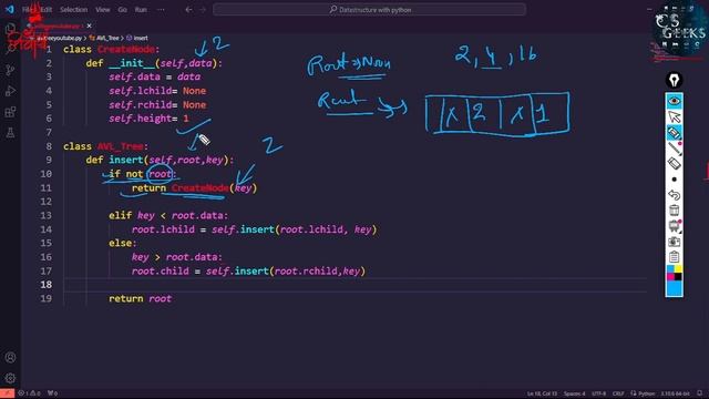 Python DSA Class #48:--Code For Creating AVL Tree || How To Build Logic ? || Step By Step Guide смотреть онлайн