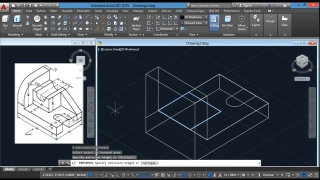 AutoCAD 3D Mechanical Part Modeling Practice -16 смотреть онлайн