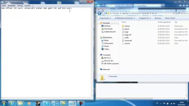 Minecraft 1.2.5 jar einfügen und downloaden!! смотреть онлайн