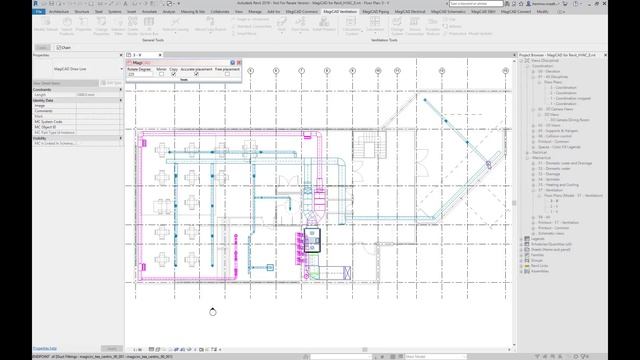 MagiCAD 2020 for Revit / Copy and connect entire branches смотреть онлайн