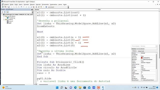 CURSO COMPLETO DE VBA PARA AUTOCAD E AUTOCAD CIVIL AULA21 смотреть онлайн
