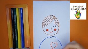 Как нарисовать маму  Очень простой рисунок