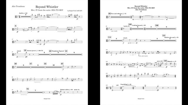 Beyond Whistler (Alto Trombone part) by Ralph Ford смотреть онлайн