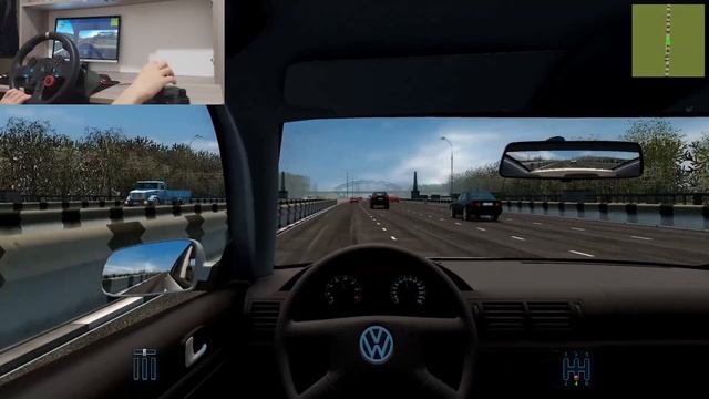 Volkswagen Passat B5 | City Car Driving | Steering Wheel Gameplay смотреть онлайн