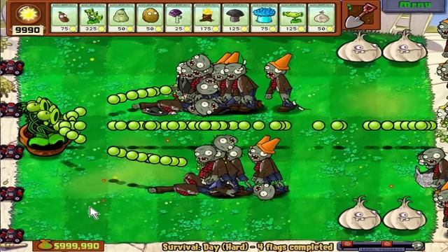 Plants vs Zombie Hack - 1 Threepeater vs 99 Gargantaur Zomboss смотреть онлайн