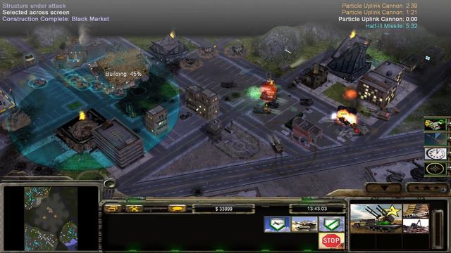 Katyushas vs Anti-missile lasers (Assault vs Laser).C&C Generals Contra 009 Final Patch 3 Hard(6) смотреть онлайн