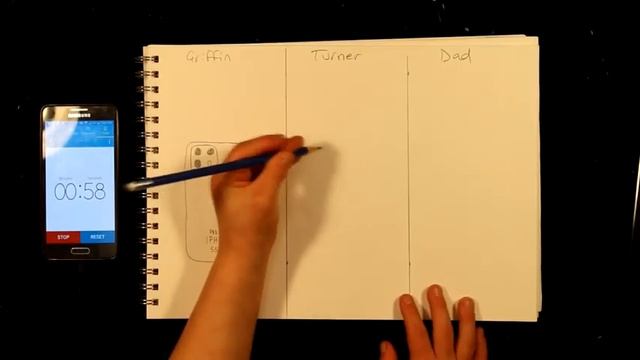 Daily Sketch #72: "1 minute art challenge" with Turner, Griffin and Dad. смотреть онлайн