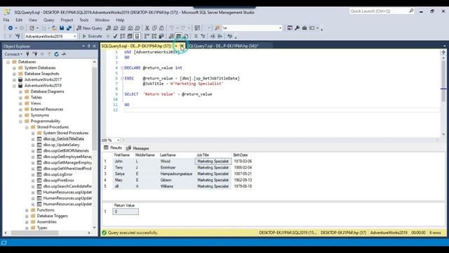 28 Create stored procedure in sql server with input and output parameters смотреть онлайн