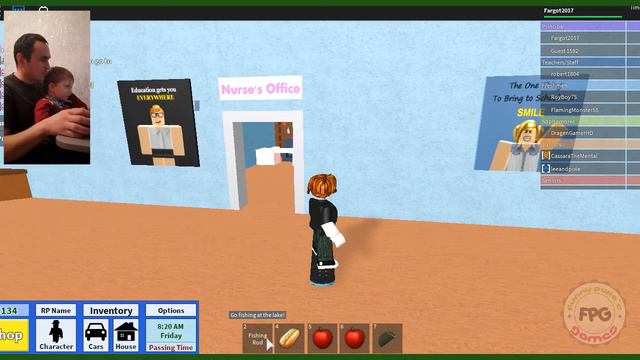 ROBLOX. Идем в школу. ИГРАЕМ С МАЛЫШОМ в roblox Let's play roblox смотреть онлайн