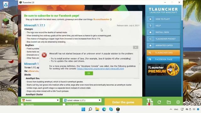 Windows 11: How to fix Minecraft won't start due to unknown error in TLauncher смотреть онлайн