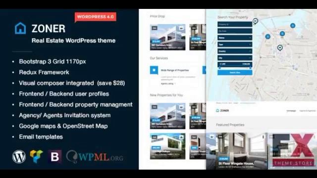Preview Zoner - Real Estate WordPress theme TFx смотреть онлайн