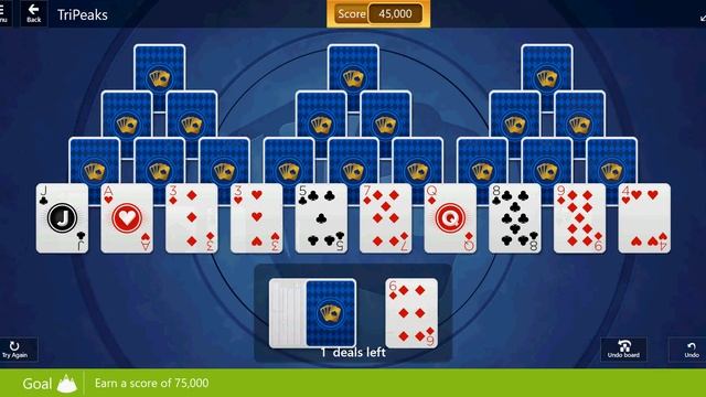TriPeaks\Hard I: Earn a score of 75,000 - Current Version смотреть онлайн