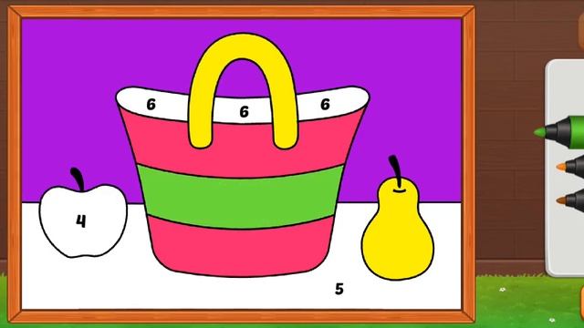 Color Games - FruitBag | Number Coloring | ABC Games