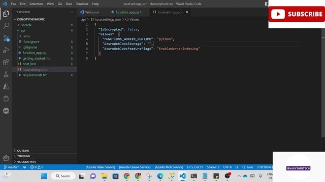 Create a function in Azure with Python using Visual Studio Code[V2 PROGRAMMING MODEL] смотреть онлайн