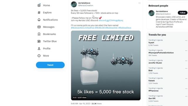 FREE UGC LIMITEDS ON ROBLOX NOW!!! смотреть онлайн