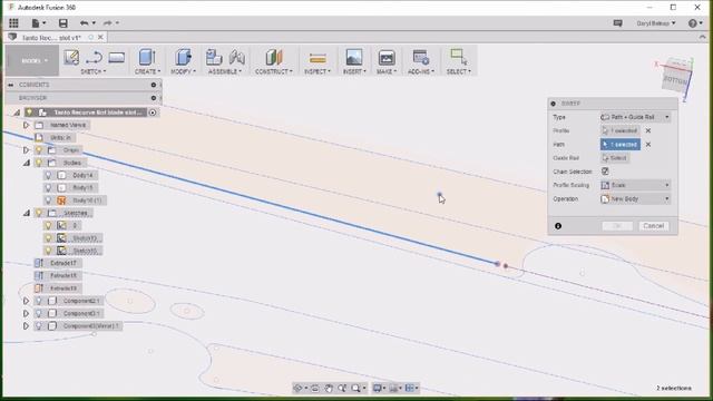 How to Draw the Bevel On a Tanto Knife - Fusion 360 - Download the CAD File смотреть онлайн