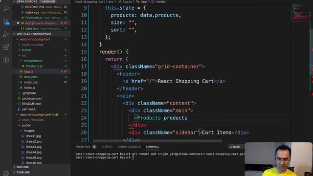 React Tutorial - Part 05 - Full Shopping Cart By React & Redux | Products List Component смотреть онлайн